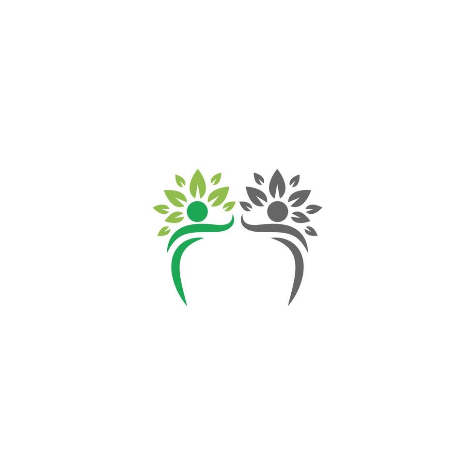 People tree care logo vector