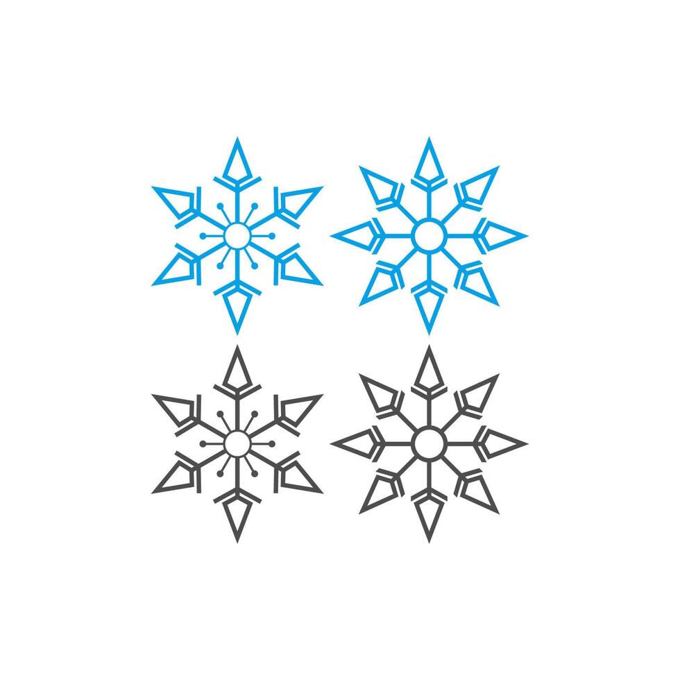 Christmas ornaments shaped like snowflakes icon vector