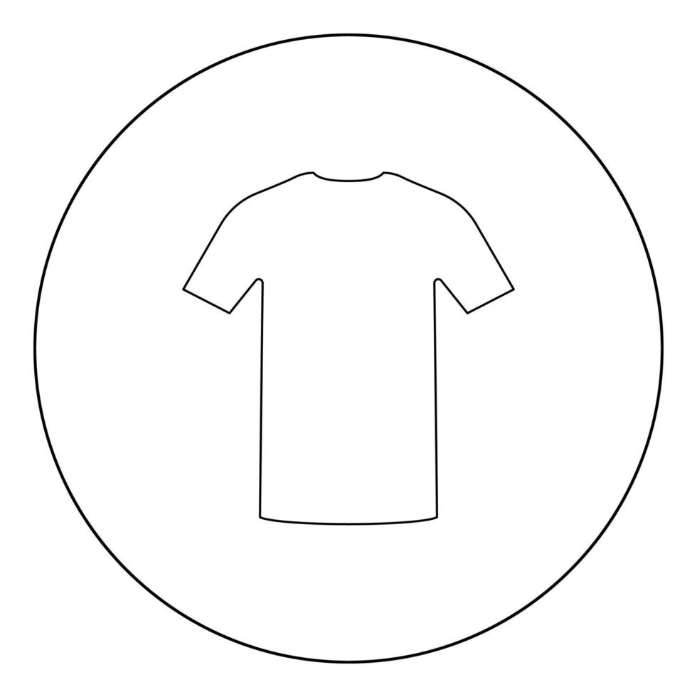 icono de camisa color negro en círculo vector