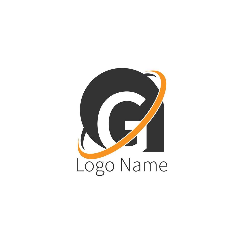 logotipo de icono de círculo de letra g, concepto de círculo de icono de letra de diseño vector