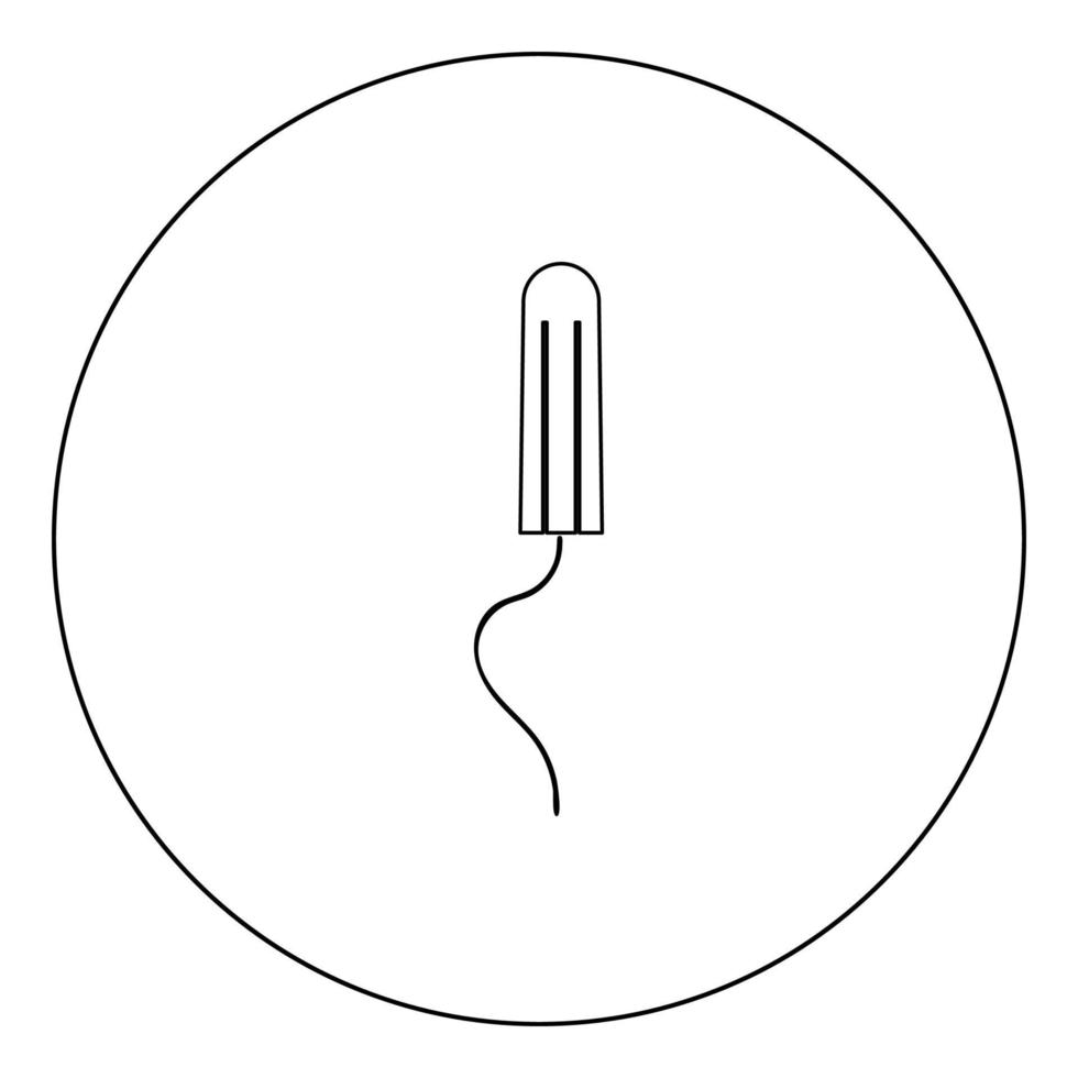 Women hygiene tampons icon black color in circle vector