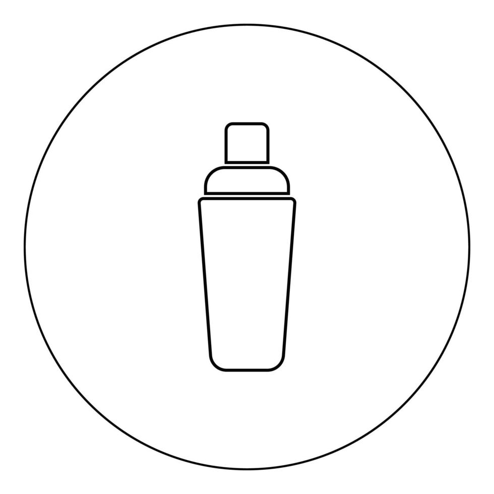 Shaker icon black color in circle vector