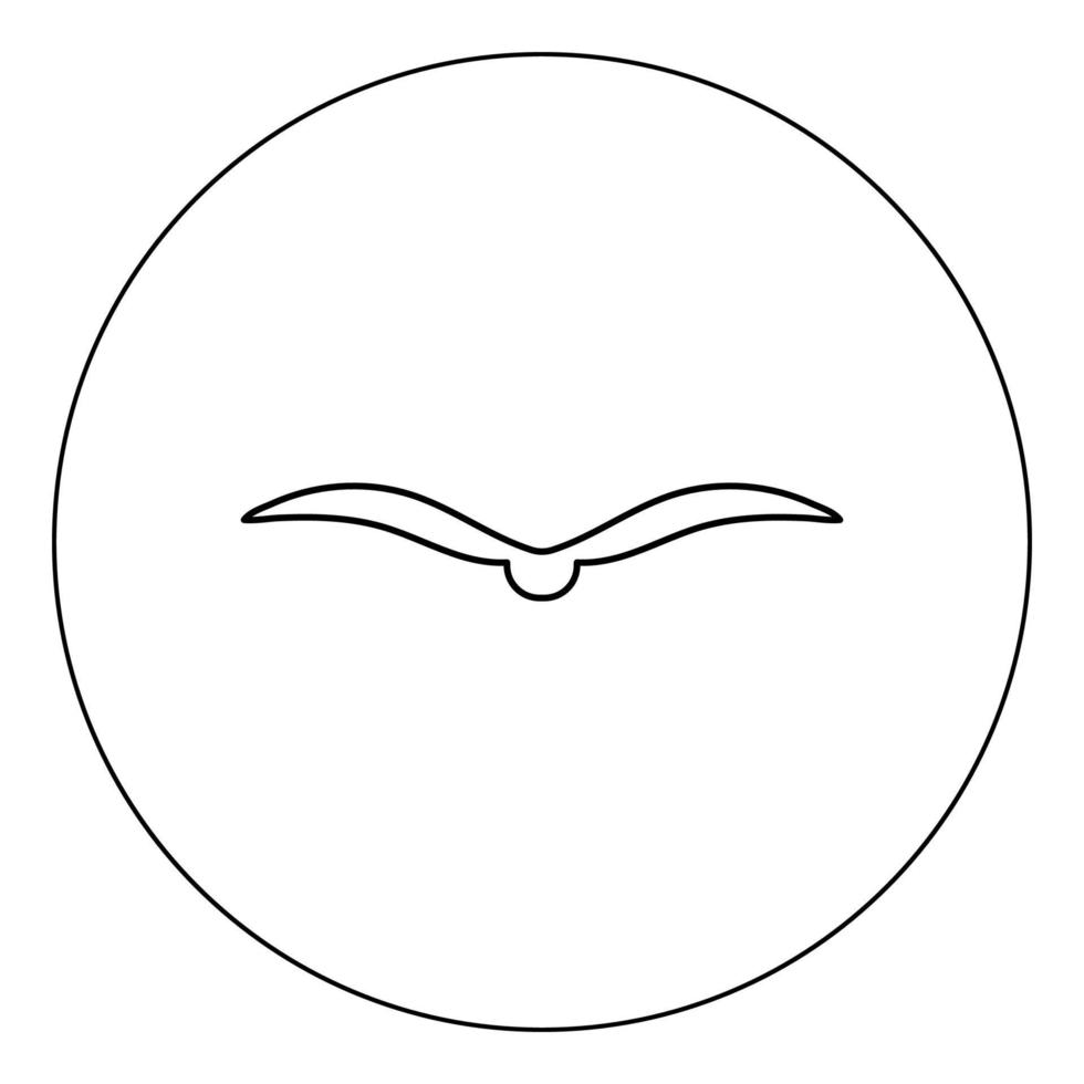 icono de pájaro color negro en círculo ilustración vectorial aislado vector