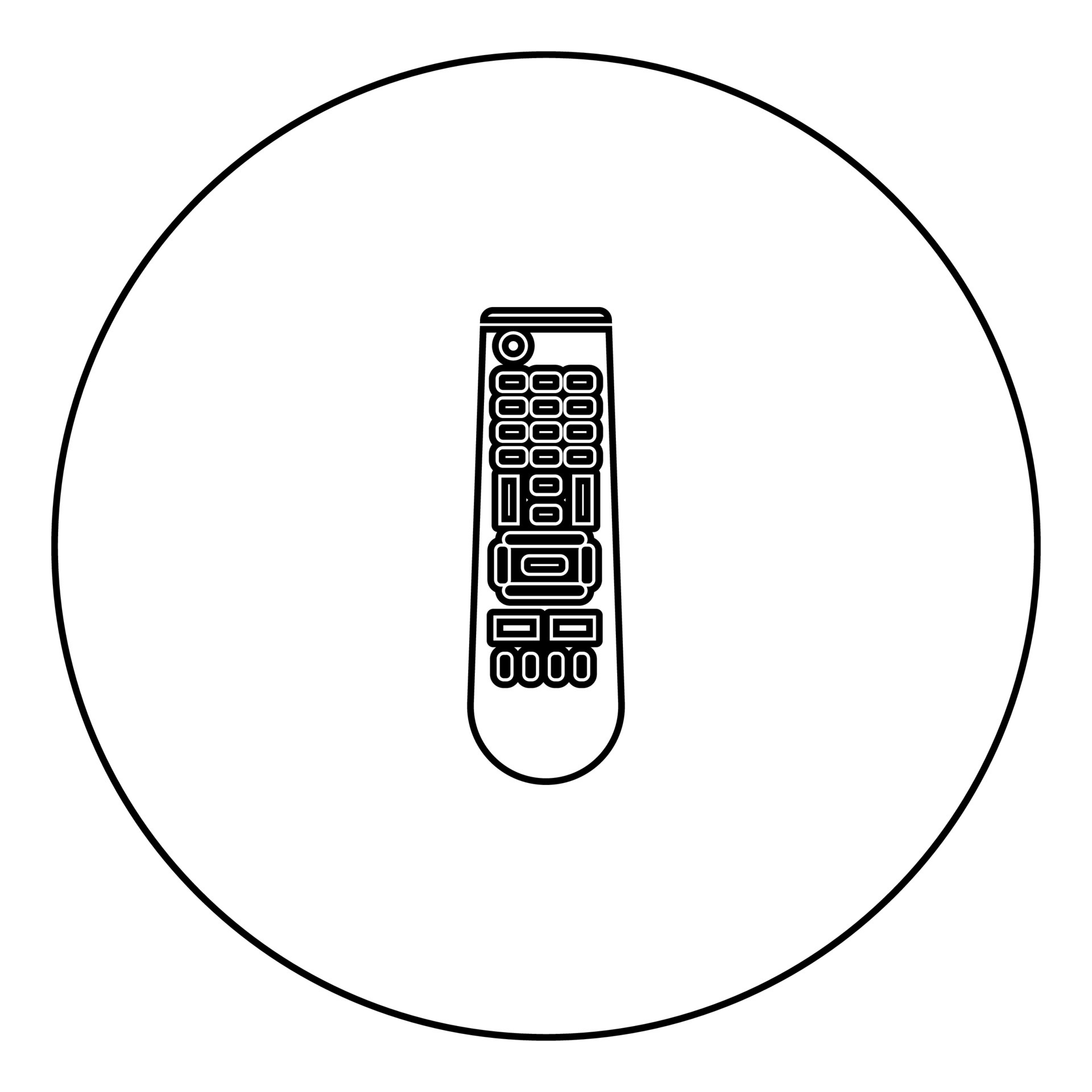 Remote control panel icon black color in circle 7050876 Vector Art at ...