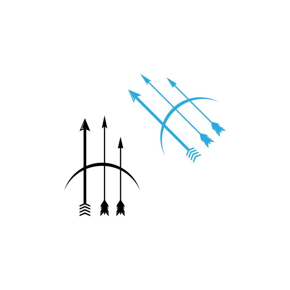 tiro con arco logo icono vector ilustración