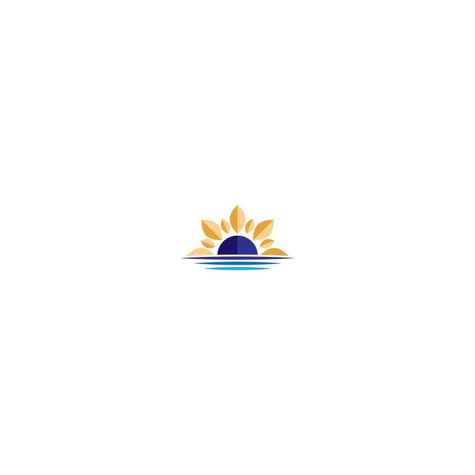 Sun Flower logo icon concept vector