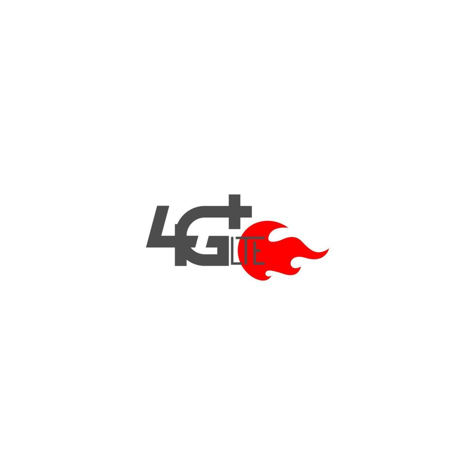 Ilustración de icono de logotipo 4g lte vector