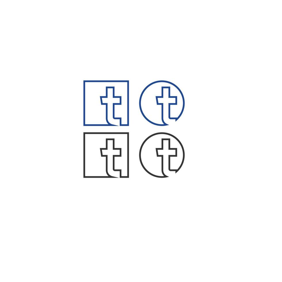 Letter T logo icon, social media concept vector