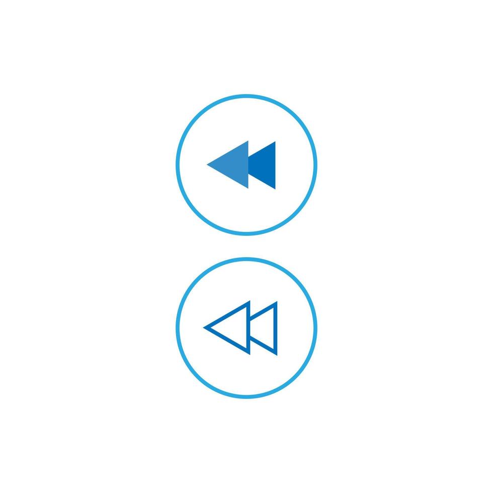 Media player button icon design vector