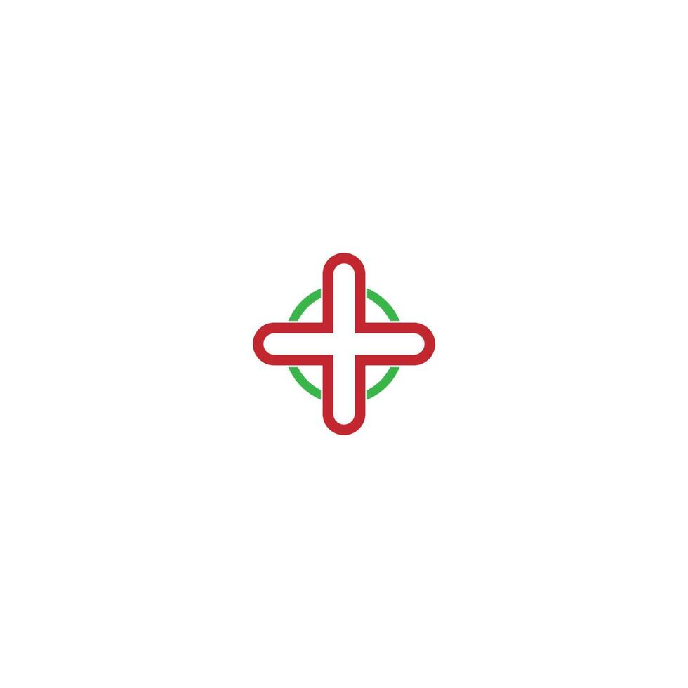 icono de farmacia cruzada vector