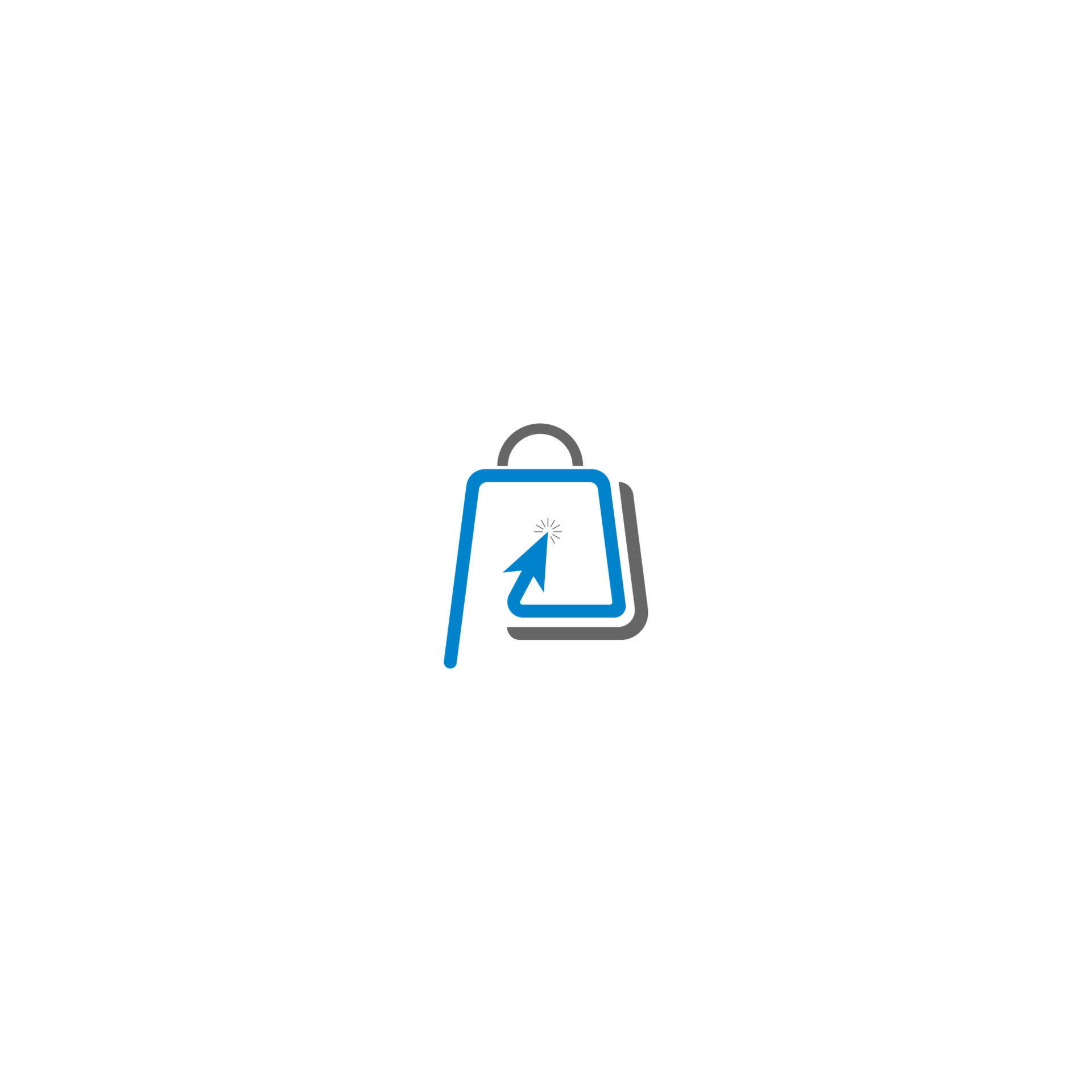 Basket, Bag, Concept online shop logo icon 7051458 Vector Art at Vecteezy