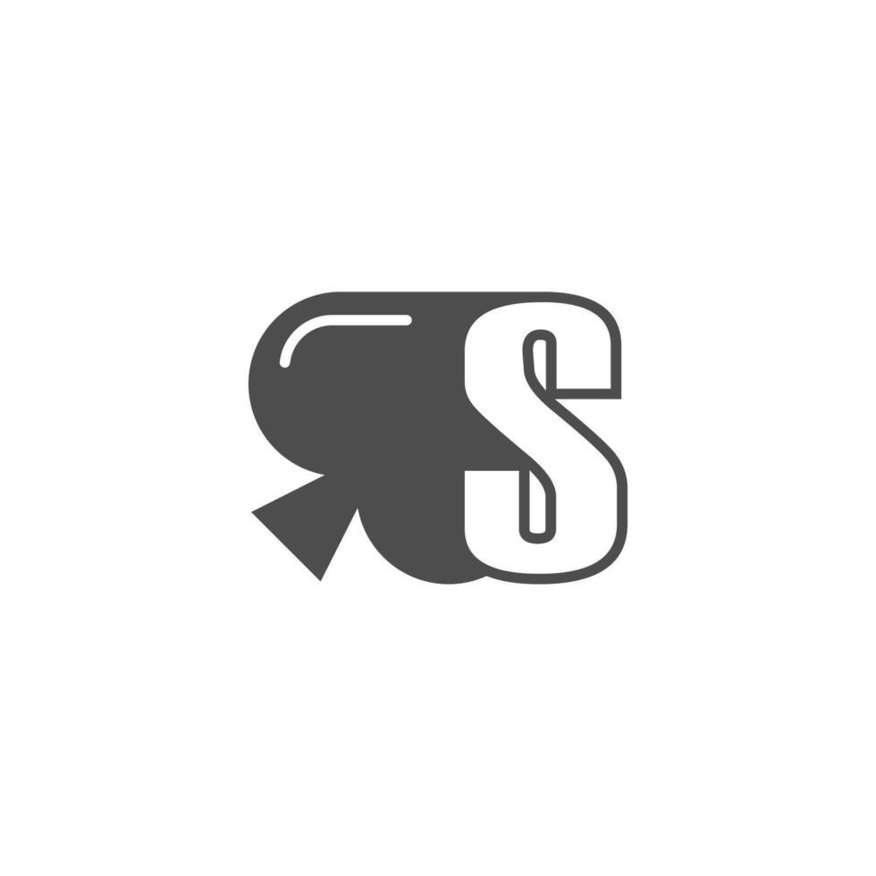 logotipo de letra s combinado con diseño de icono de pala vector