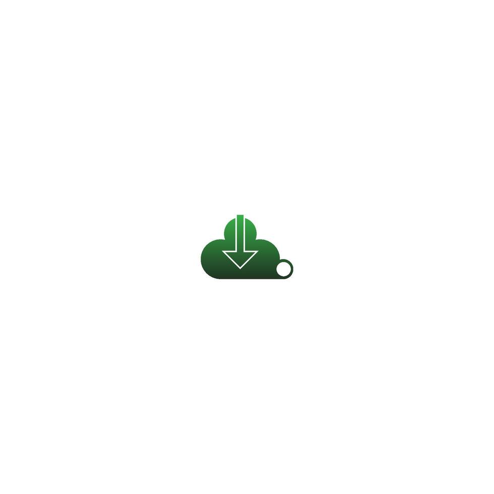 Down cloud icon logo design concept vector