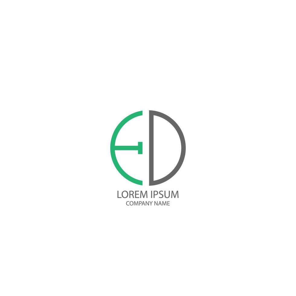 Circle E logo letter design vector