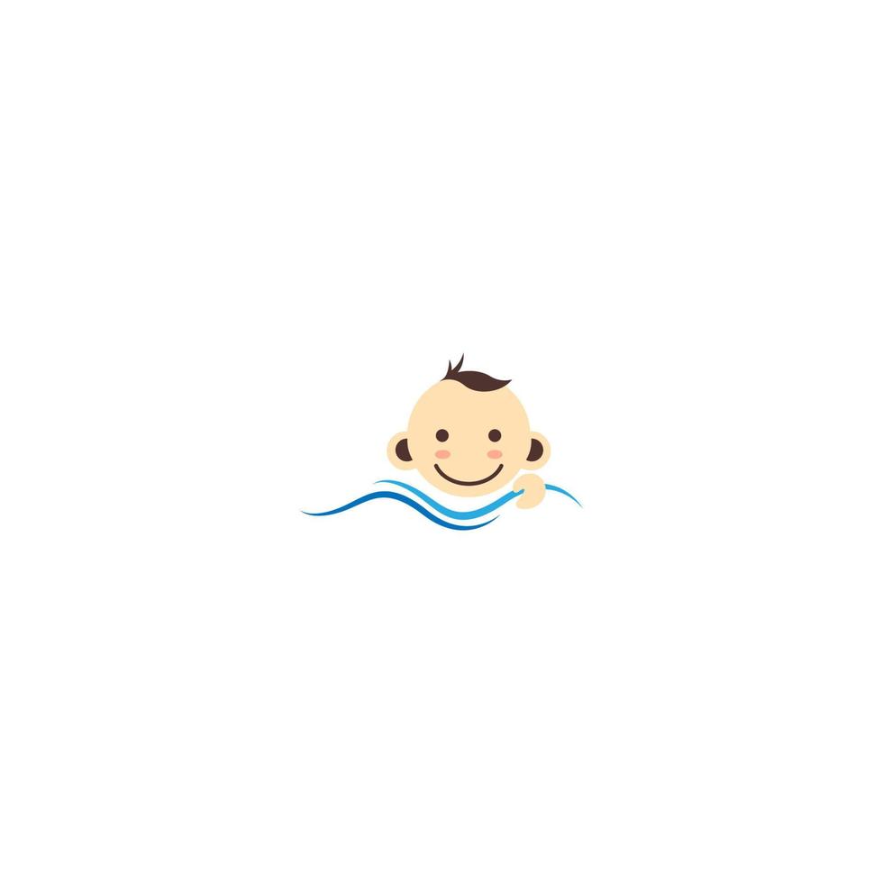 Baby cute logo icon concept vector