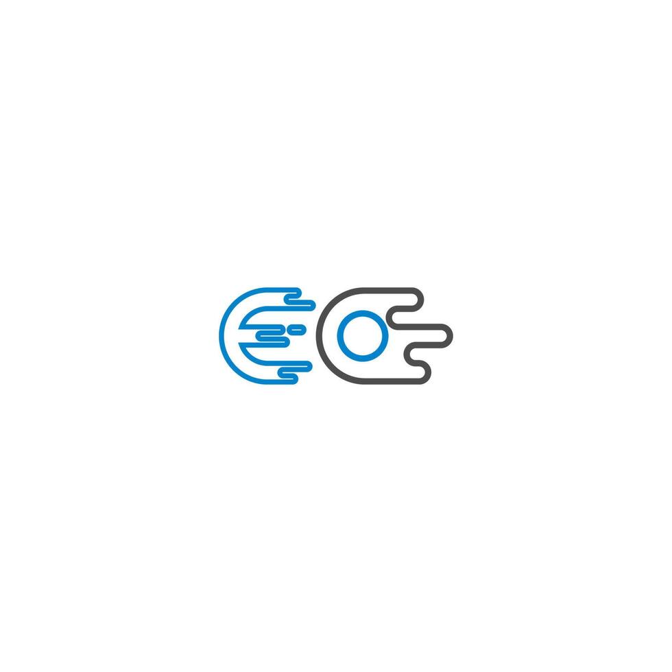 Letter EO logo icon template vector