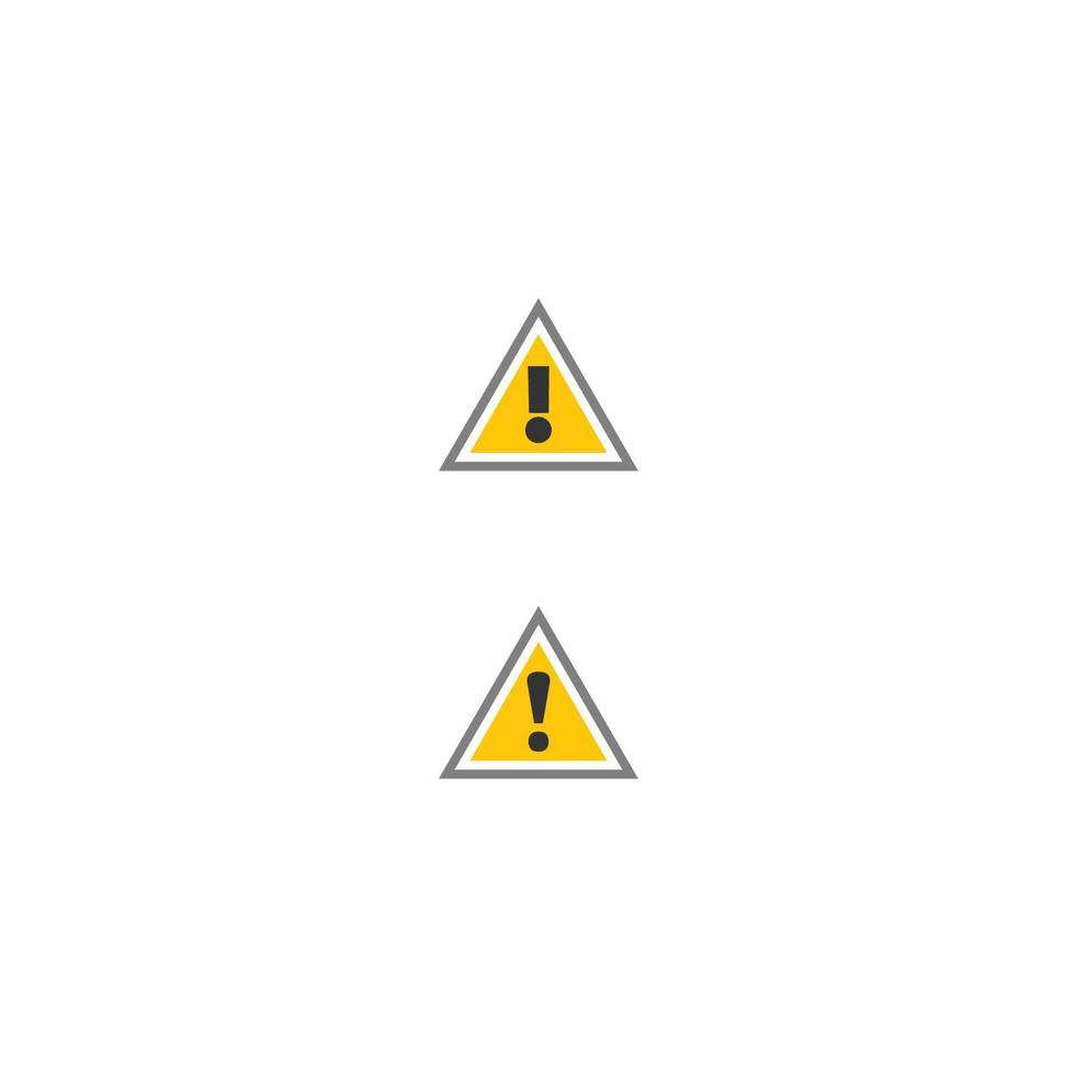 advertencia, prohibición, signo de exclamación cuidado con la plantilla del logotipo del icono vector