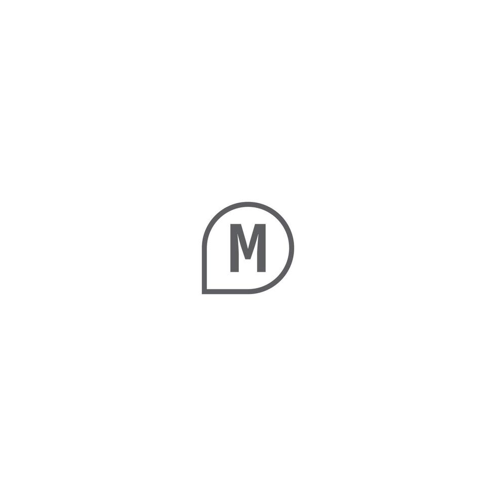 Letter M  logo icon flat design concept vector