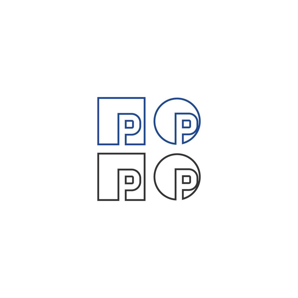 Letter P logo icon, social media concept vector