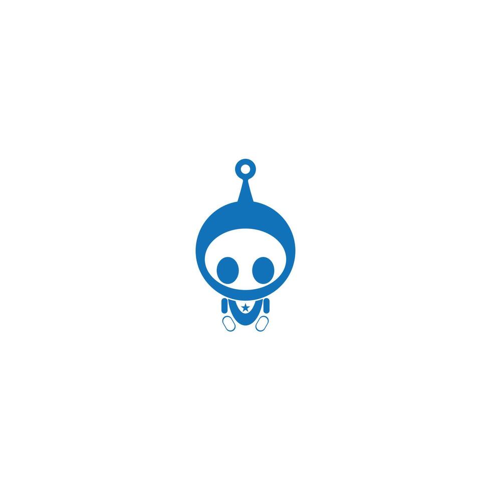Robot logo icon vector