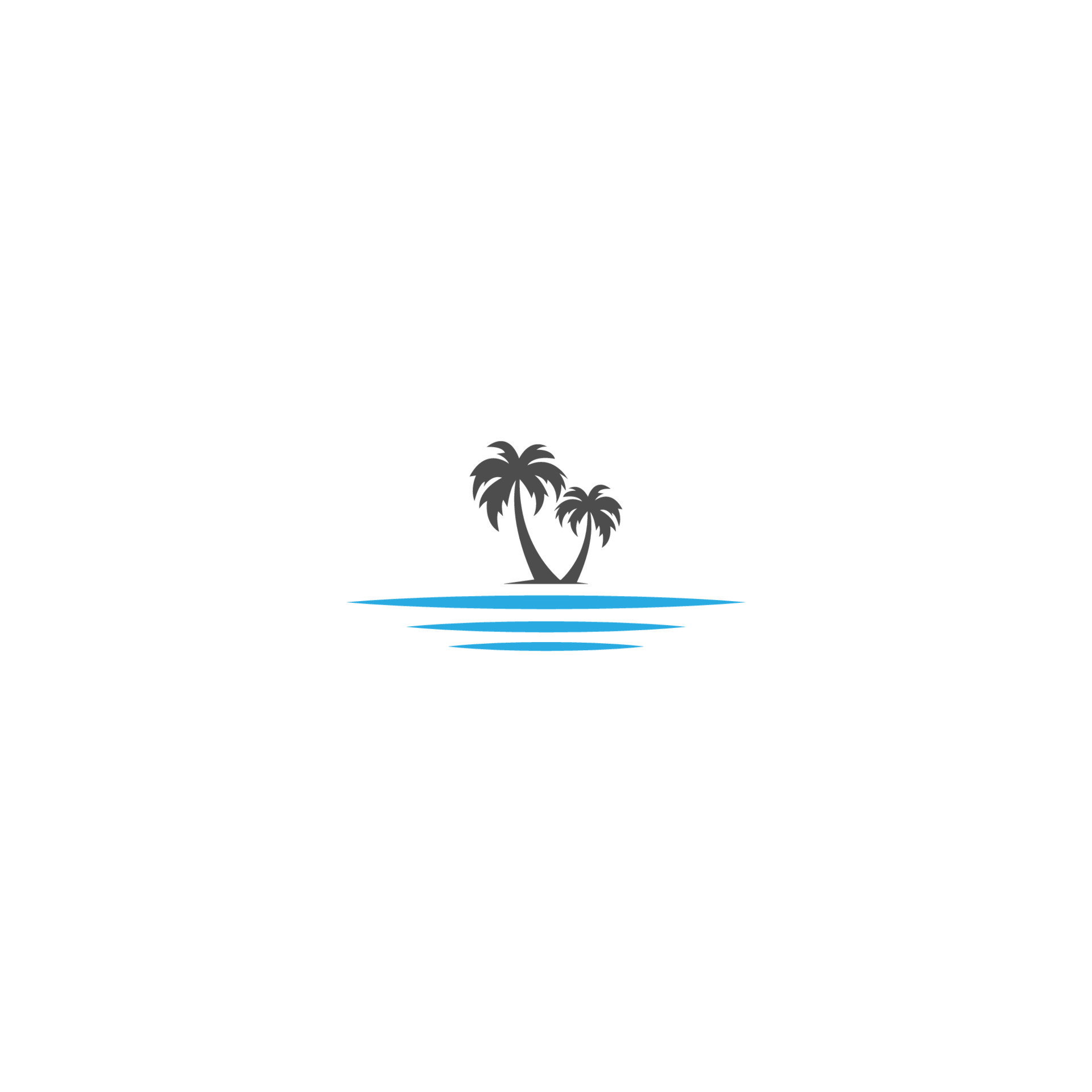 Palm beach, vitamin logo concept 7052099 Vector Art at Vecteezy