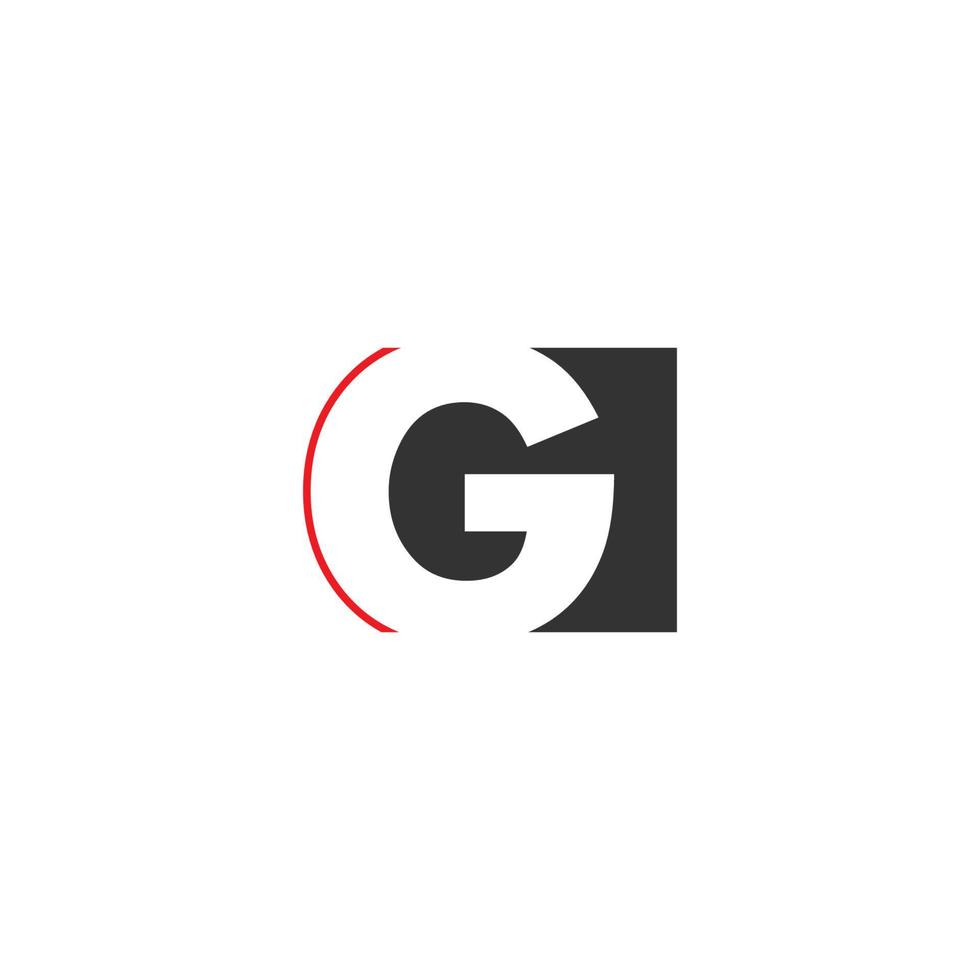 letra g en diseño cuadrado vector