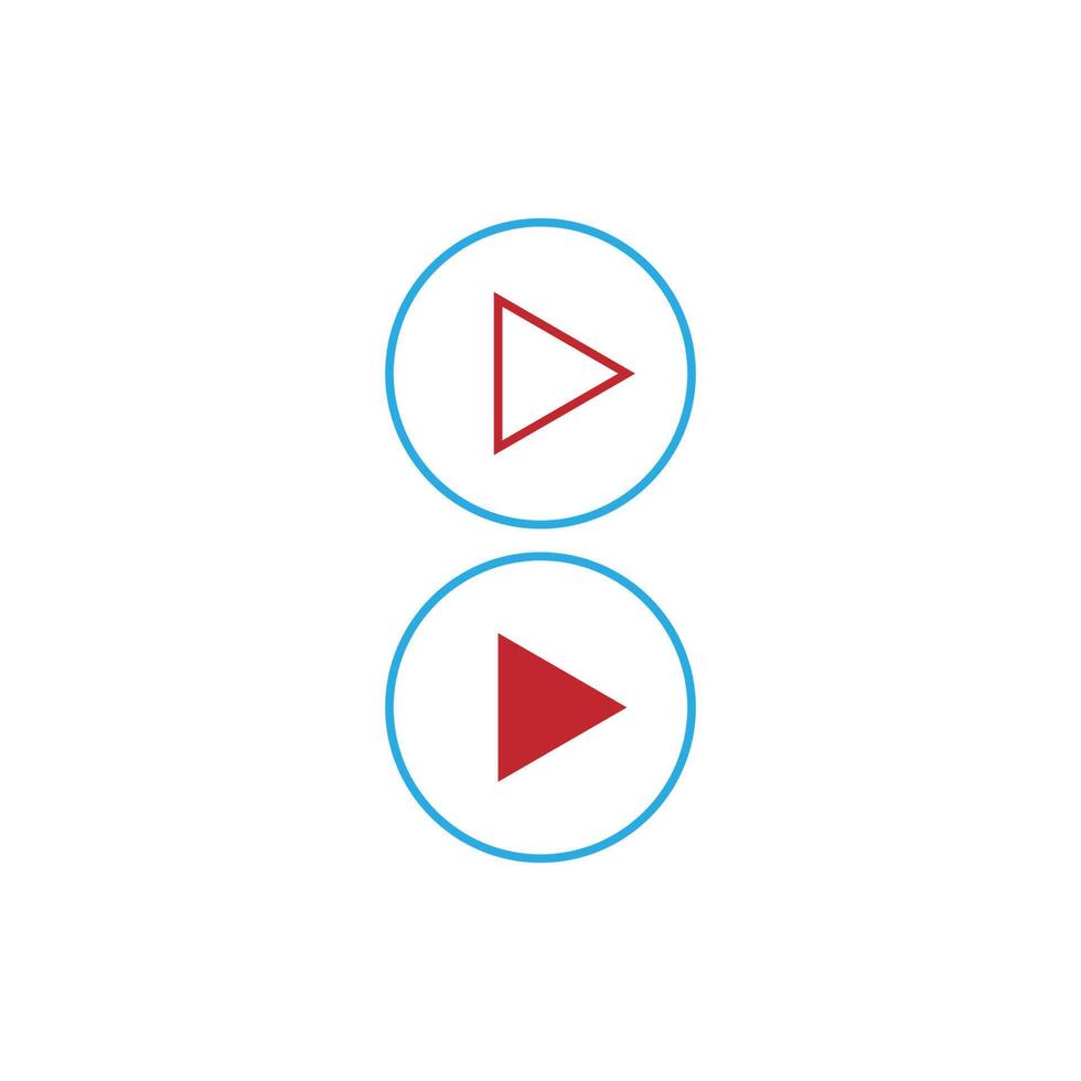 Media player button icon design vector