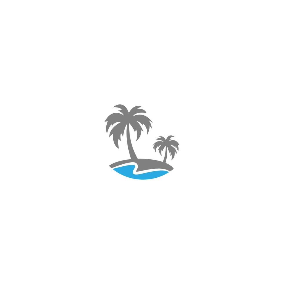 palm beach, concepto de logotipo de vitamina vector