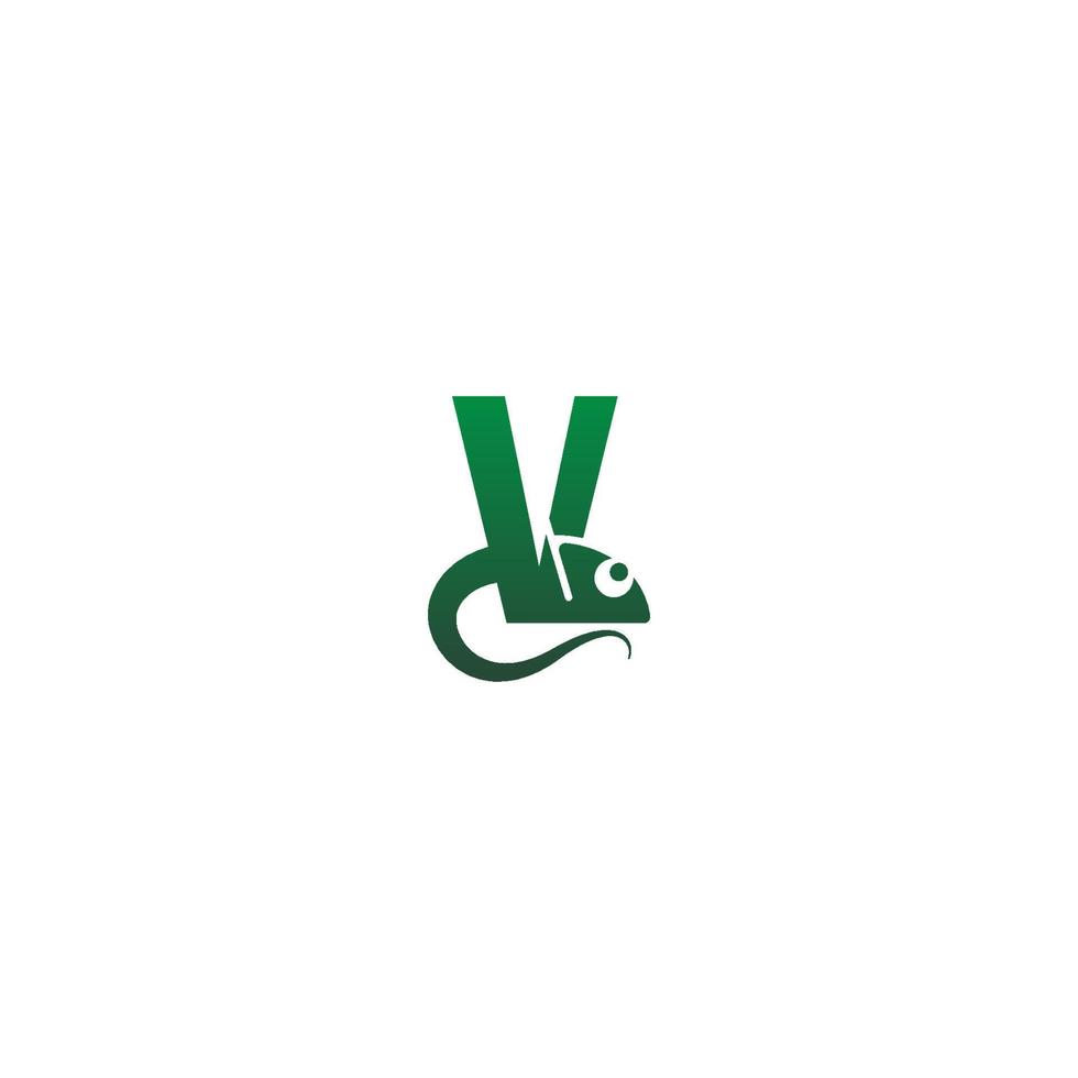 Chameleon font, letter design concept vector