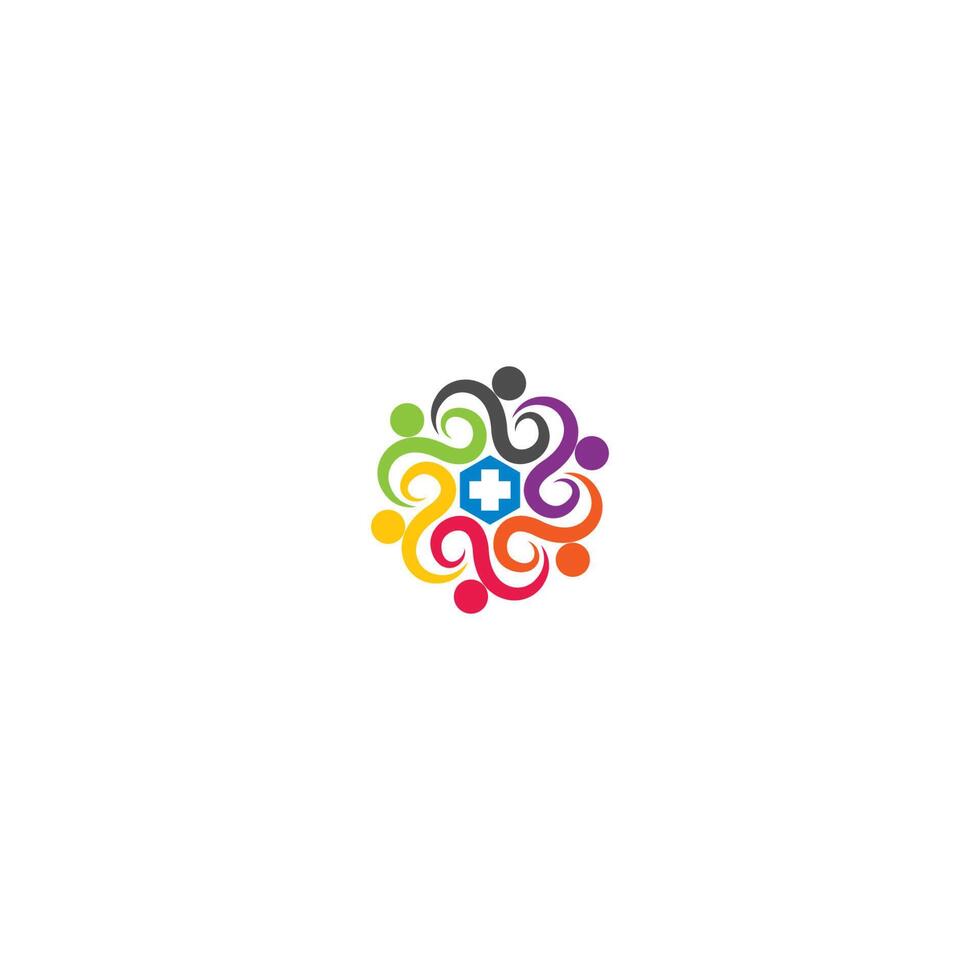 Community care, Hospital care, Clinic care logo icon vector