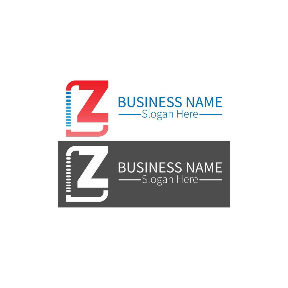 Letter  Z logo icon in squares design vector