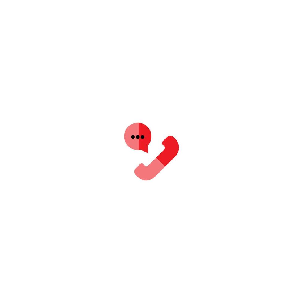 Phone bubble chat icon logo vector