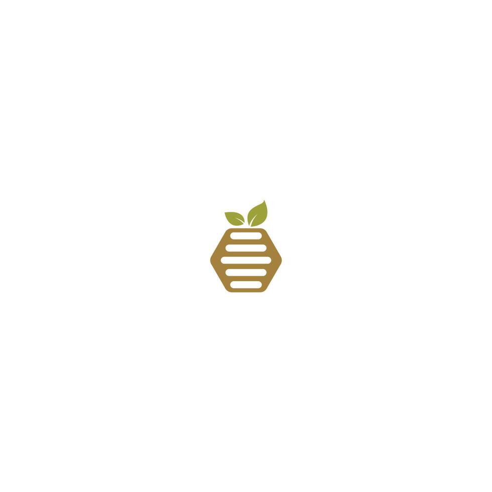 Honey logo, leaves, leaf honey logo icon design concept vector