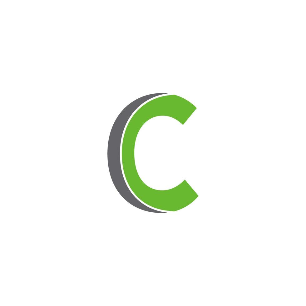 concepto de diseño de icono de logotipo de letra c vector