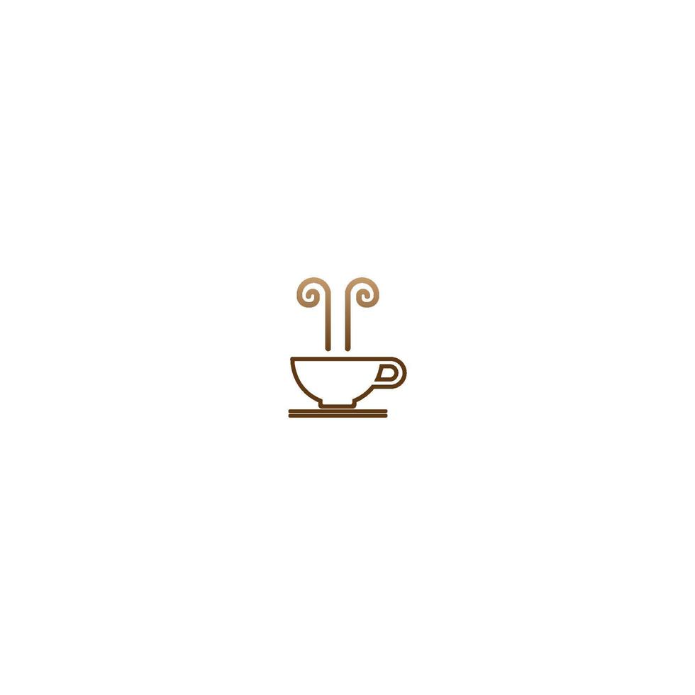 café taza logo diseño vector cafe icono