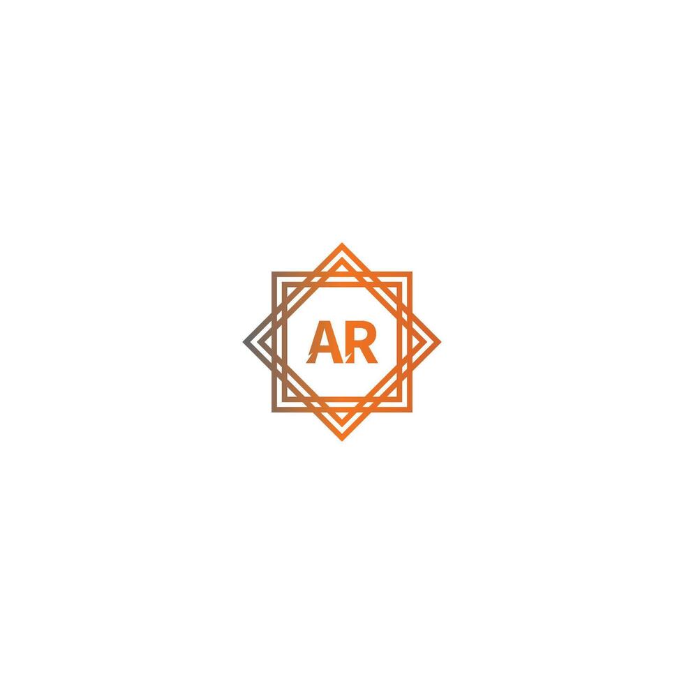 Square AR  logo letters design vector