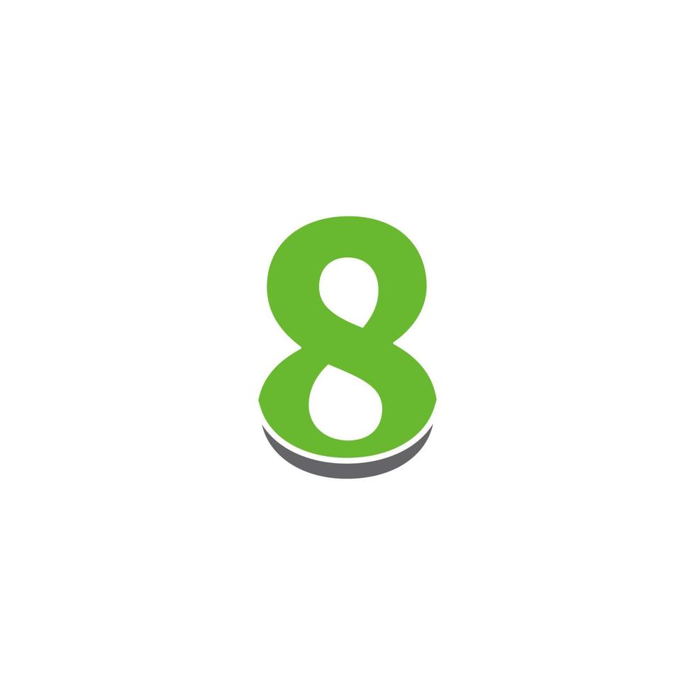 concepto de diseño de icono de logotipo número 8 vector