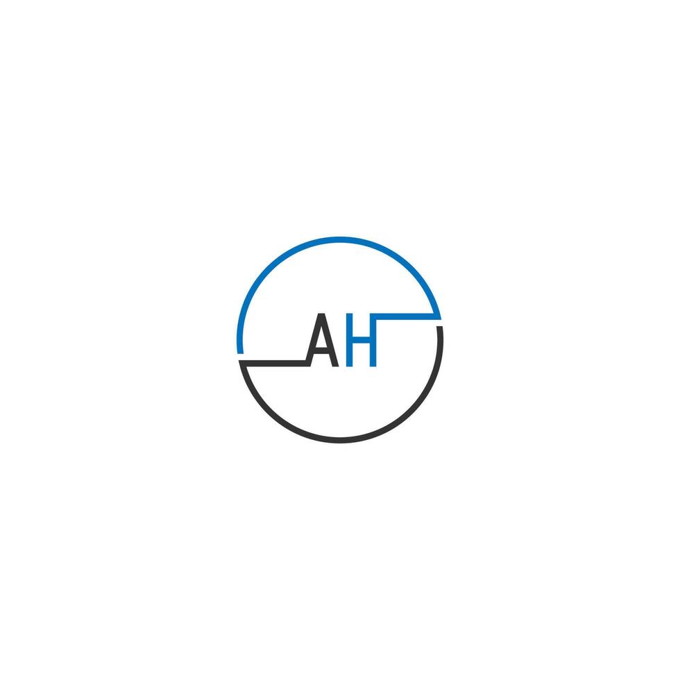 AH logo letter design concept vector