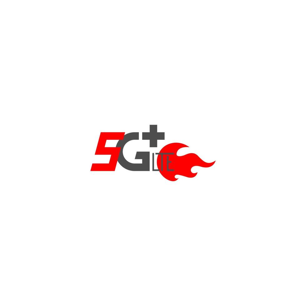 icono de logotipo 5g lte vector