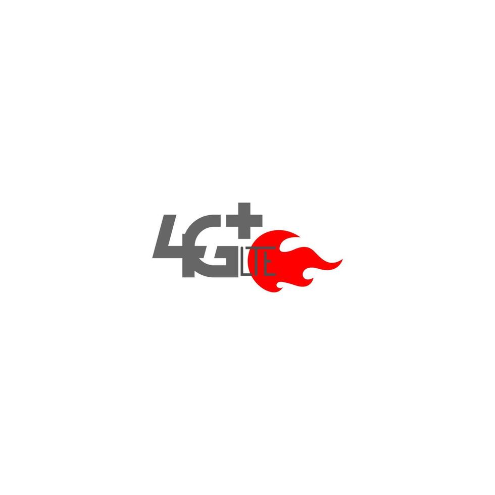 Ilustración de icono de logotipo 4g lte vector