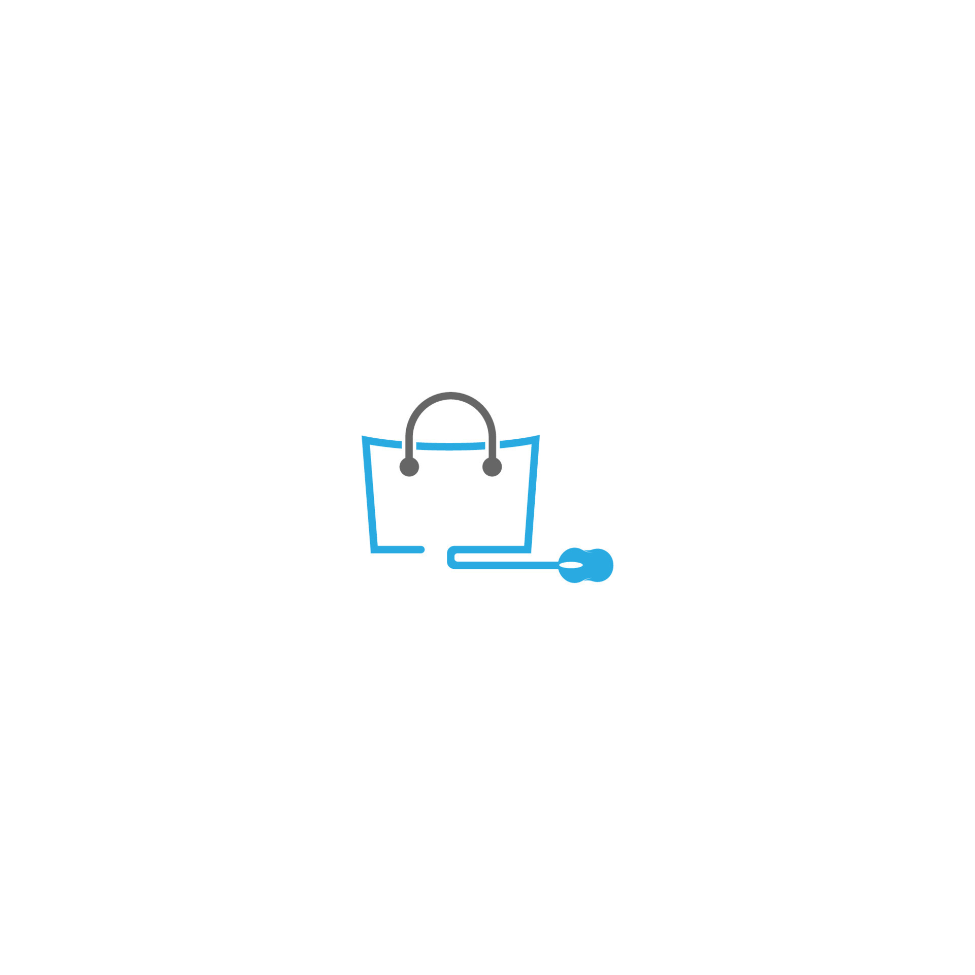 Basket, Bag, Concept online shop logo icon 7053163 Vector Art at Vecteezy