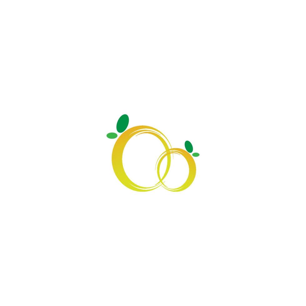 Orange fruit logo illustration vector