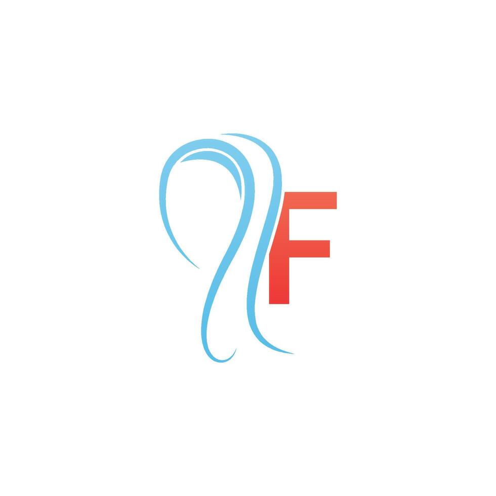 Letter F icon logo combined with hijab icon design vector