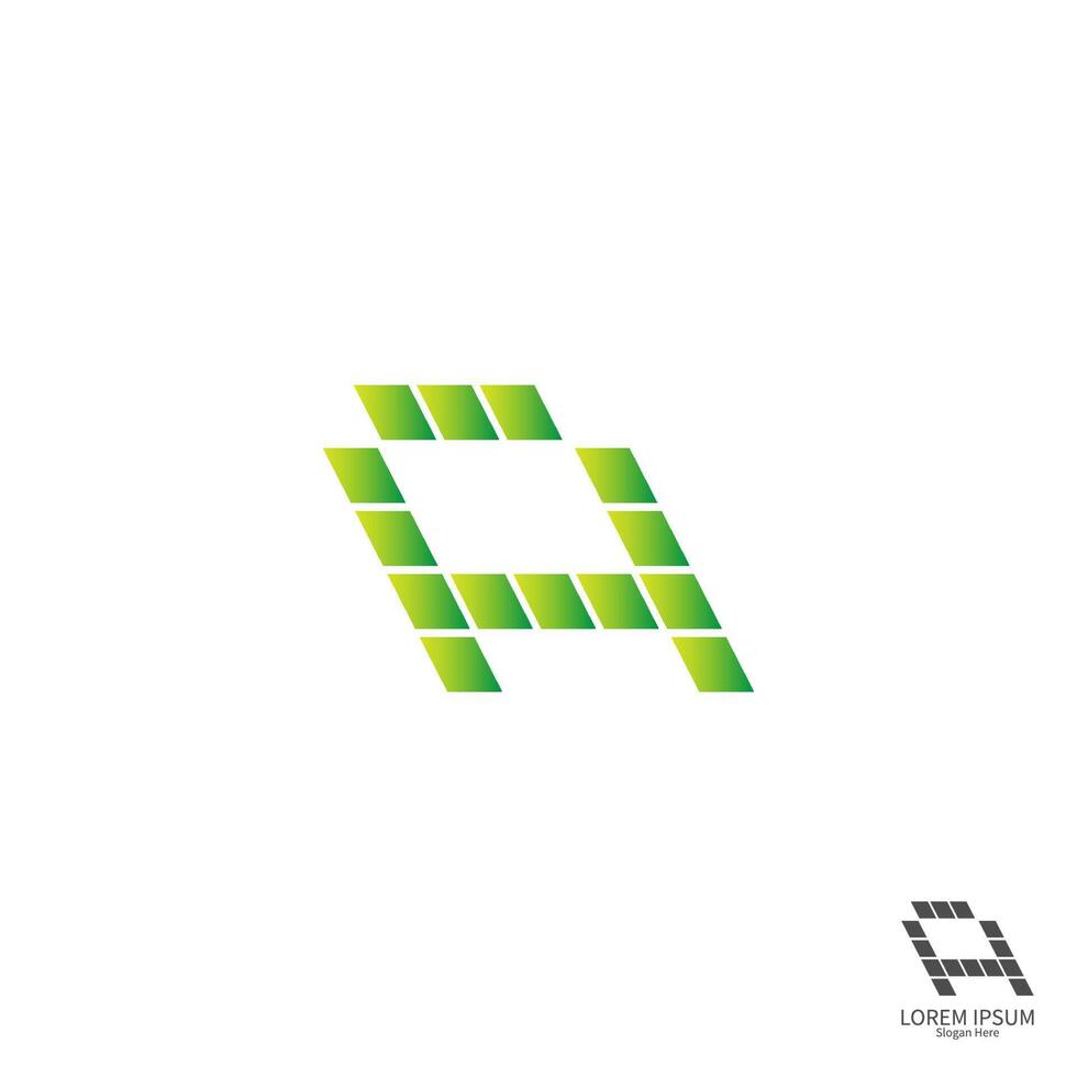 Letter A  square logo icon concept design vector