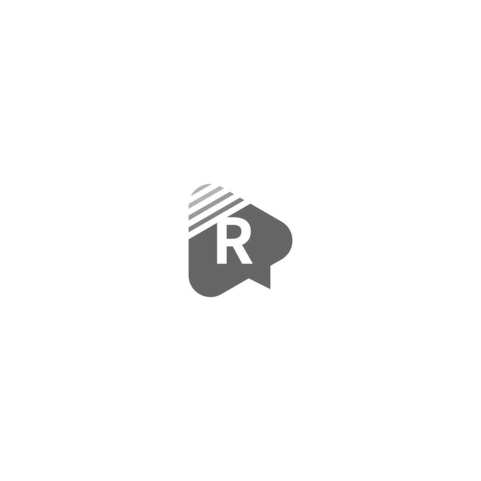 Letter R  logo icon flat design concept vector