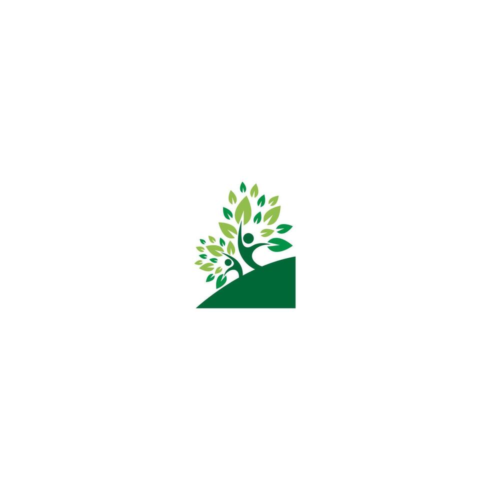 leaf logo icon illustration. community, vector design care