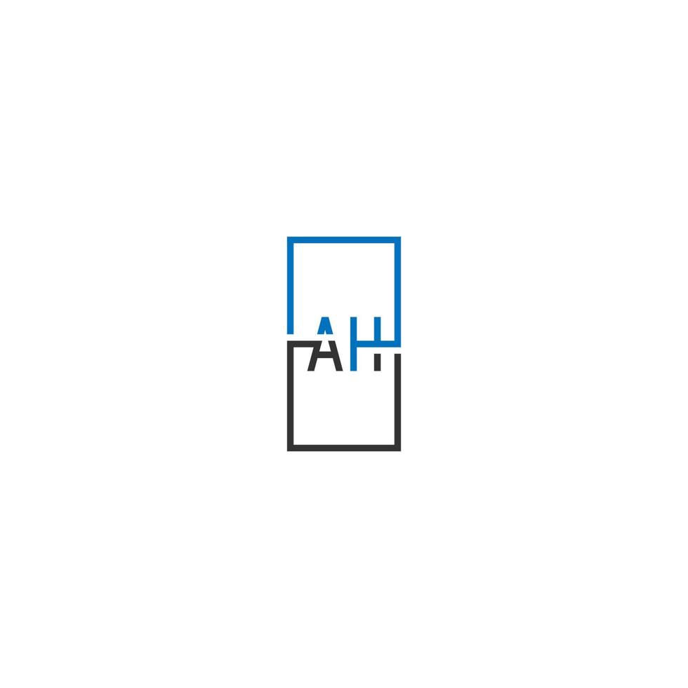 AH logo letter design concept vector