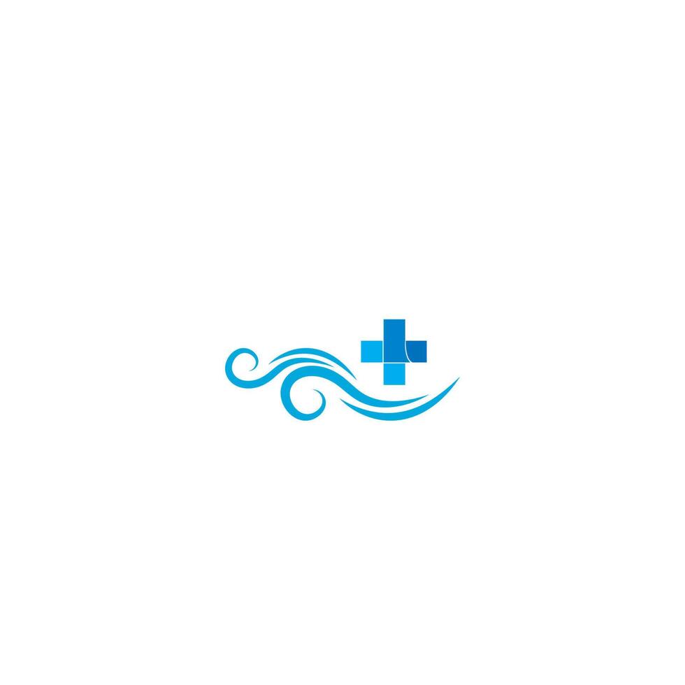 Healty wave logo icon vector