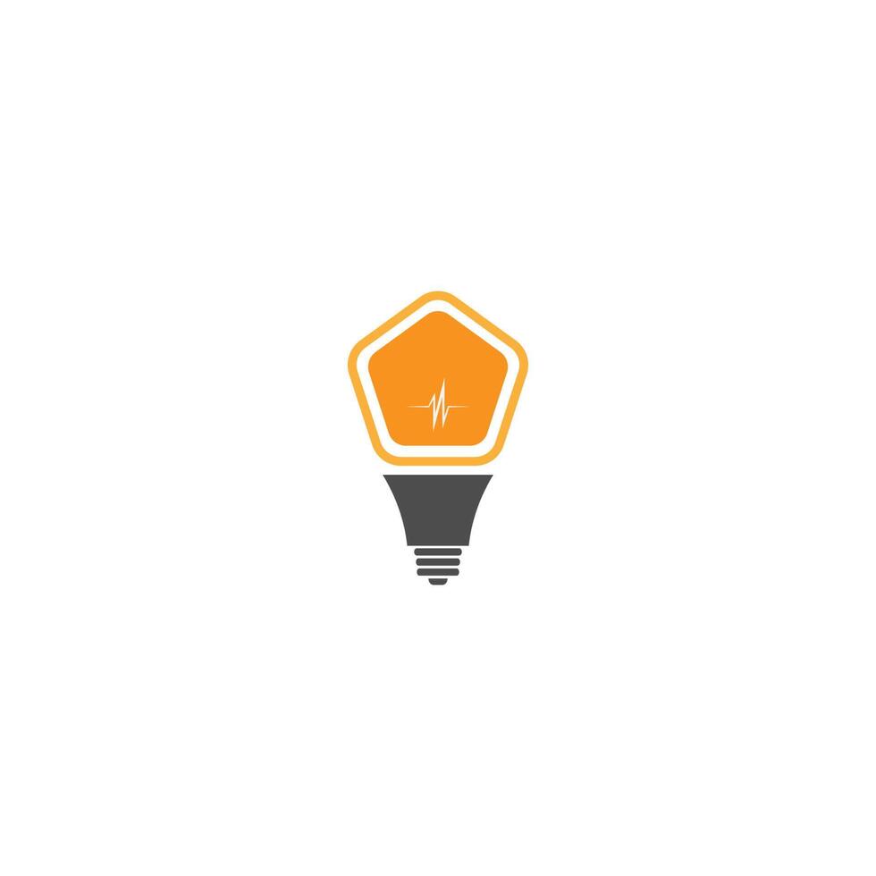 Light bulb lamp  idea logo icon vector