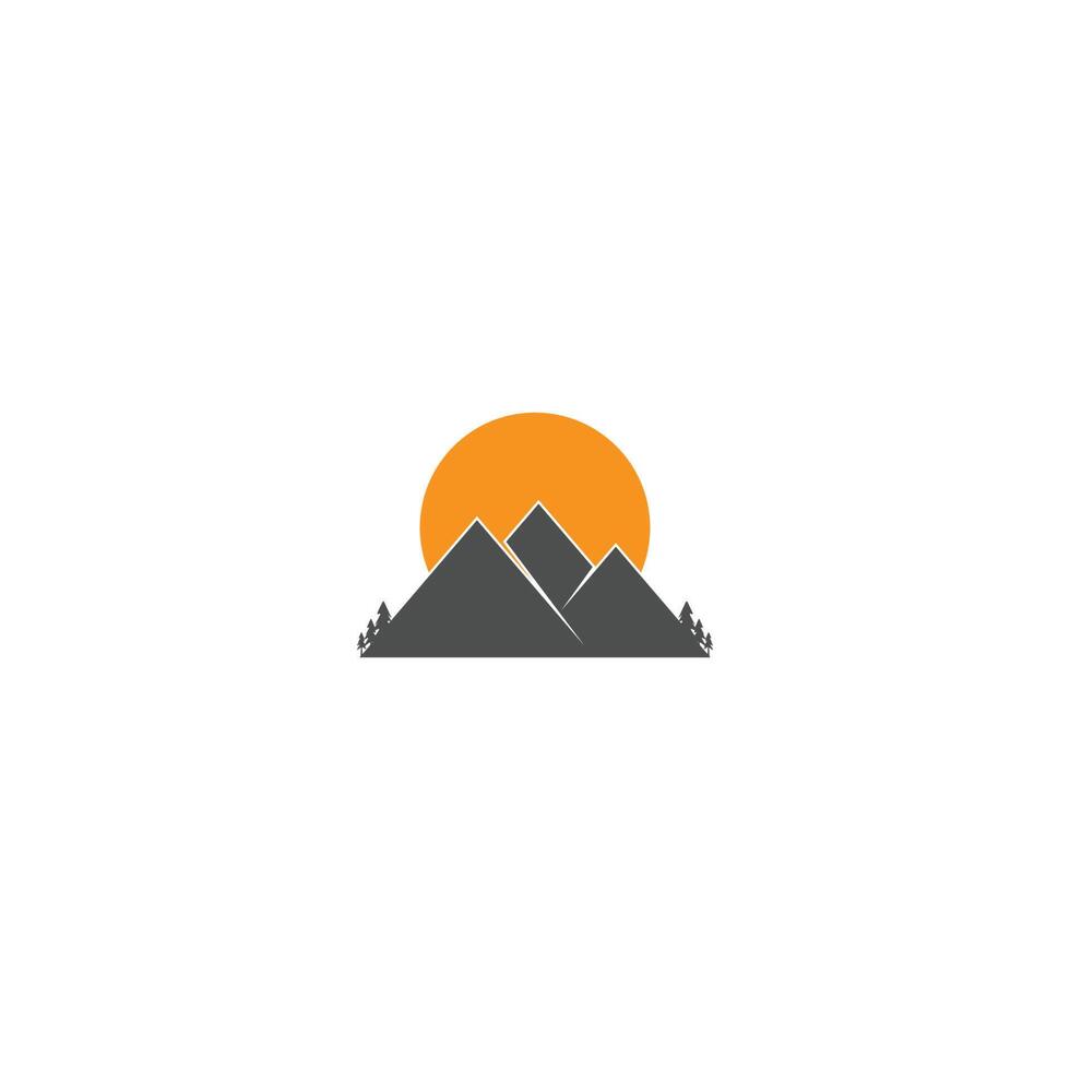 Mountain icon logo vector